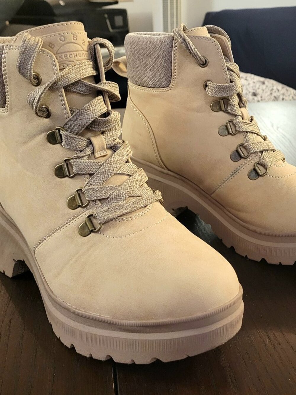 SKETCHERS BOBS - Tan Brown Boots Size Women 8.5
